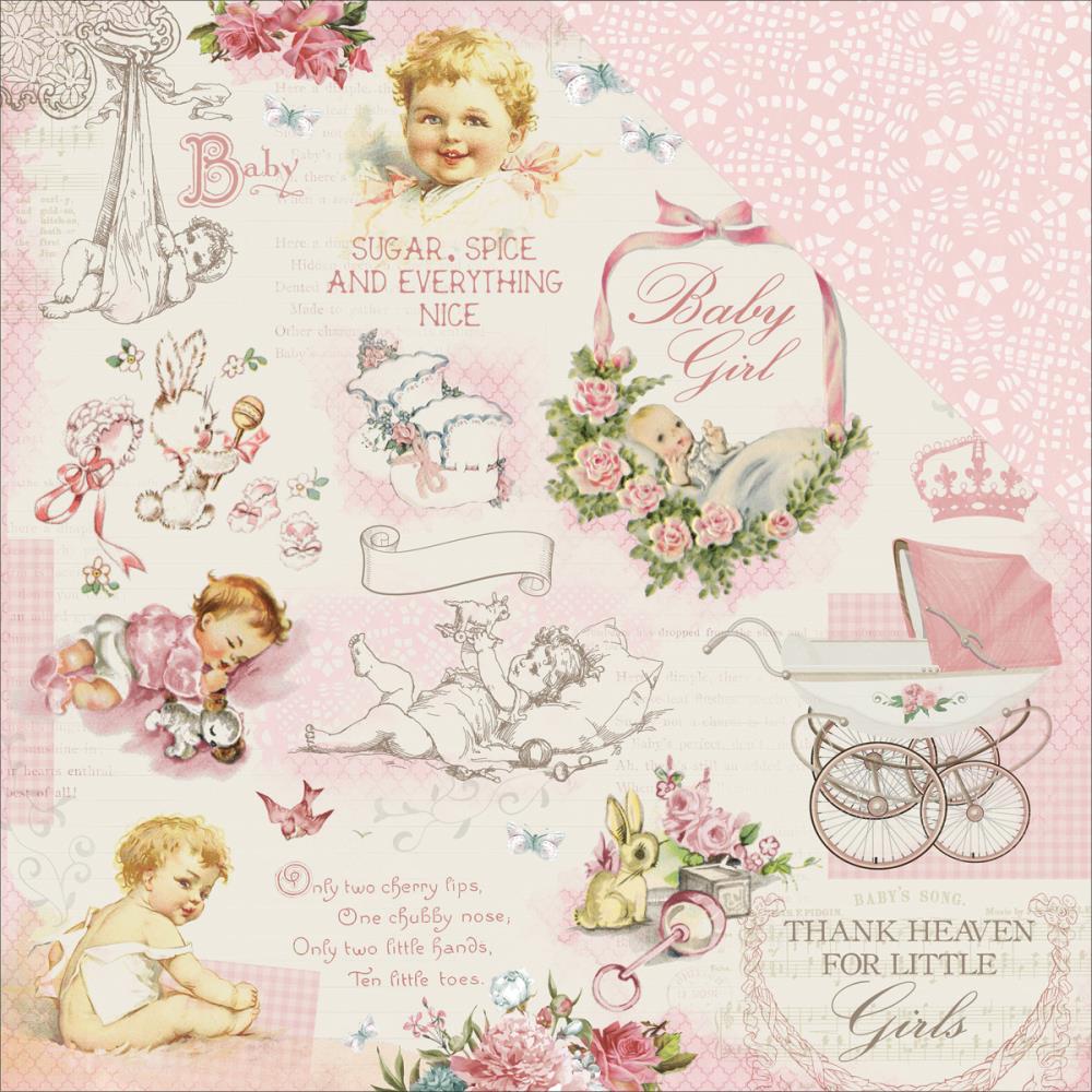 Двусторонняя бумага Kaisercraft "Peek-A-Boo" Tiny Tot (Kaiser500)