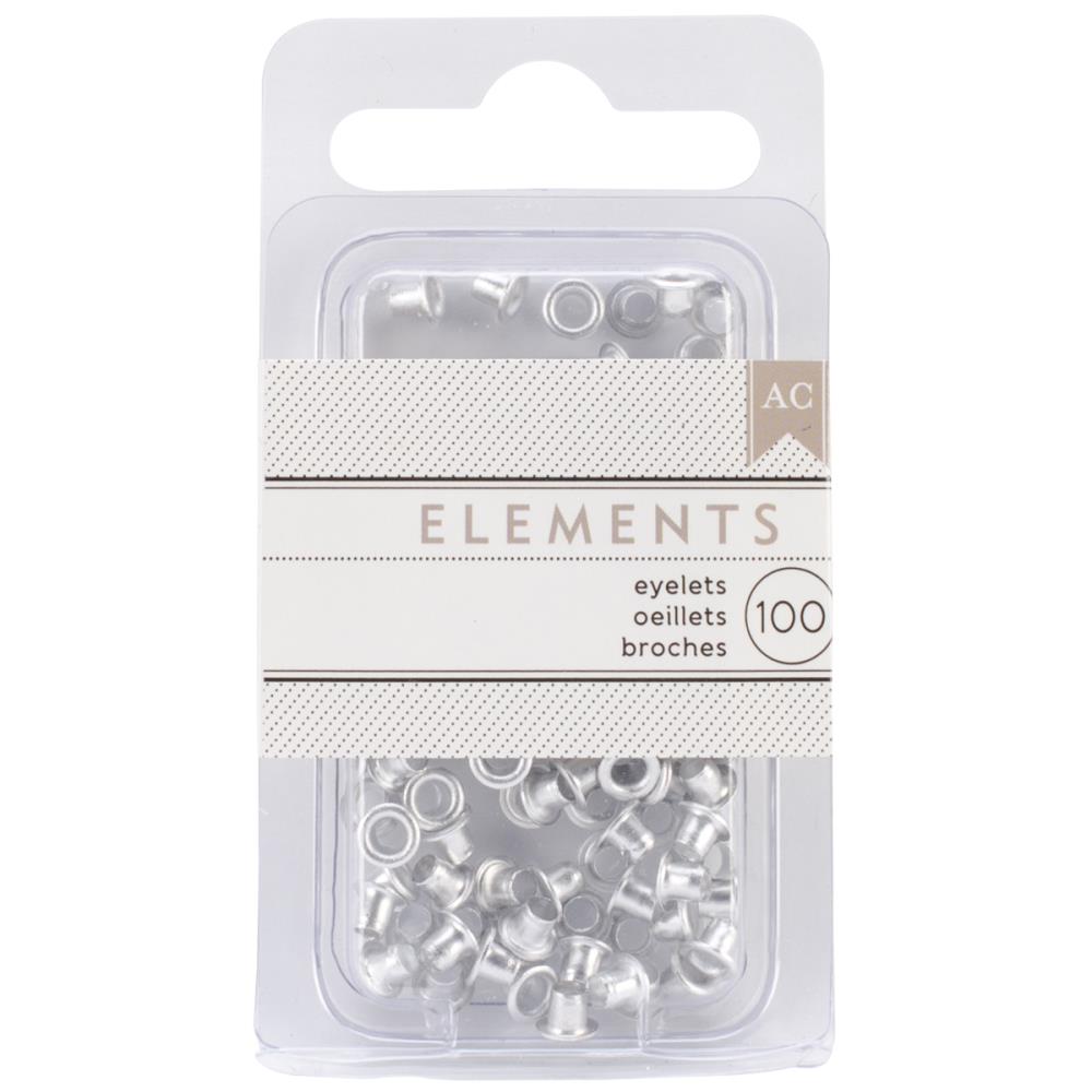 Набор люверсов 3 мм American Crafts, цвет серебрянный