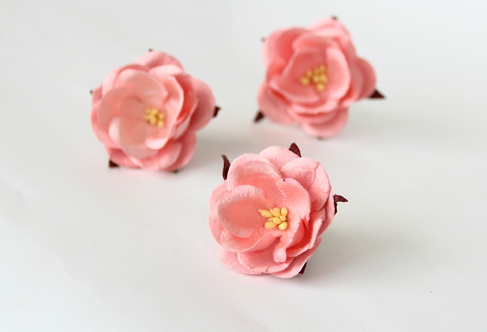 Цветок дикой розы, цвет коралловый, 1 шт