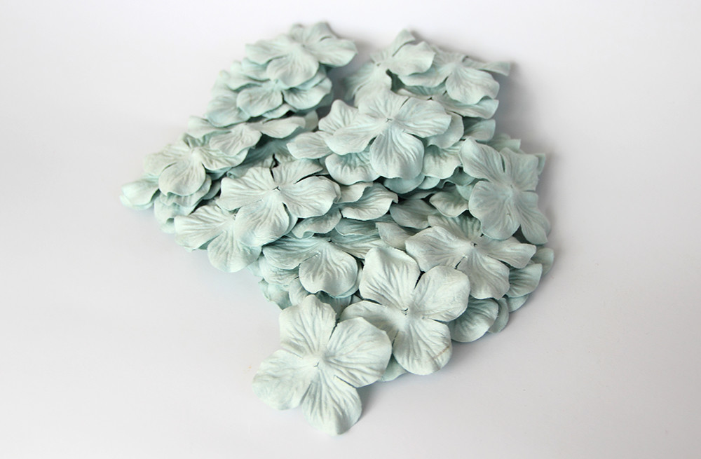 Гортензия 4 см, цвет голубой