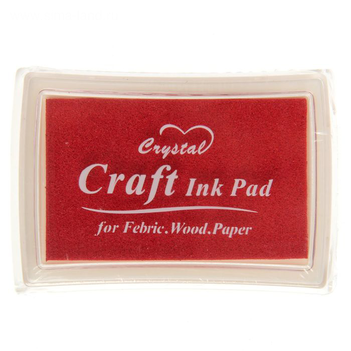 Штемпельная подушечка Crystal. Цвет красный.