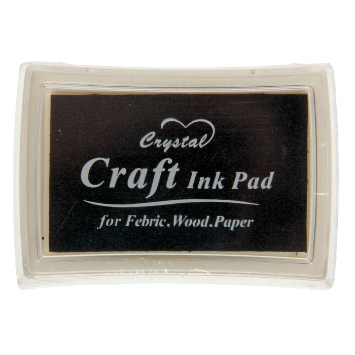 Штемпельная подушечка Crystal. Цвет чёрный.