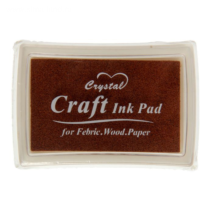 Штемпельная подушечка Crystal. Цвет шоколадный.