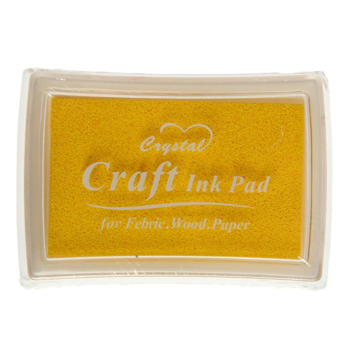 Штемпельная подушечка Crystal. Цвет жёлтый.