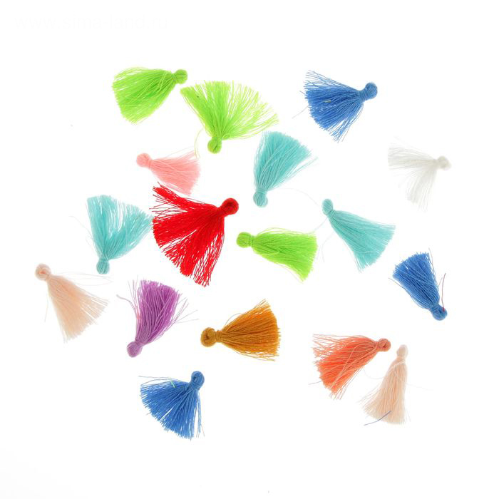 Набор кисточек декоративных 3 см, цвет микс