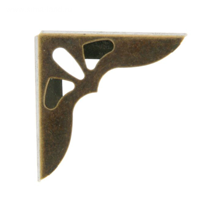 Уголок металл c прорезями 31х 31х7мм . Цвет бронзовый (7)