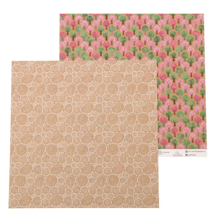 Бумага для скрапбукинга АртУзор Добрая сказка "Волшебные деревья" (ART359)