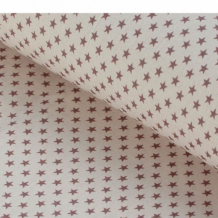Ткань лоскутная 48 х 50 см "Звезды №10", какао