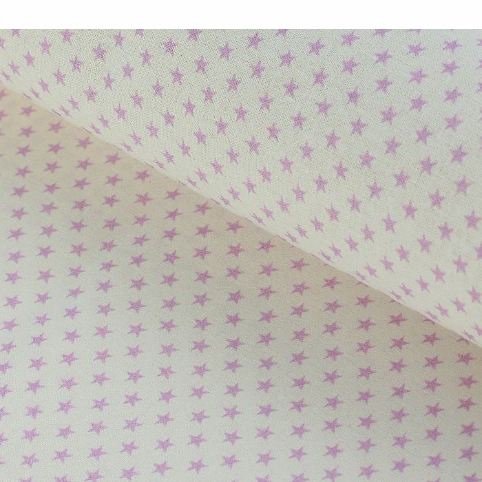 Ткань лоскутная 48 х 50 см "Звезды №34", розовые