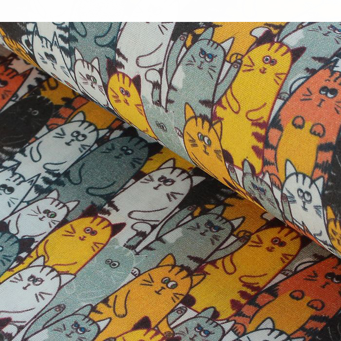 Ткань лоскутная 48 х 50 см "Кошачья история"