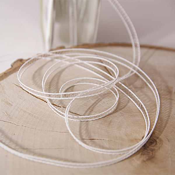 Резинка для блокнотов 4 мм , белый с прозрачным зиг-загом