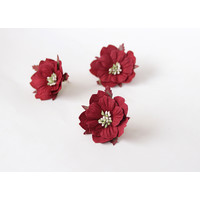 Цветок анемона, цвет бордовый, 1 шт