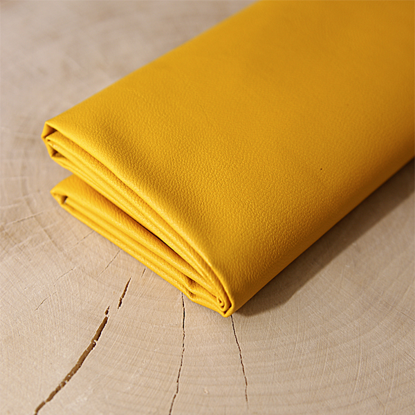 Кожзам корейский, отрез 35 х 50 см, цвет жёлтый