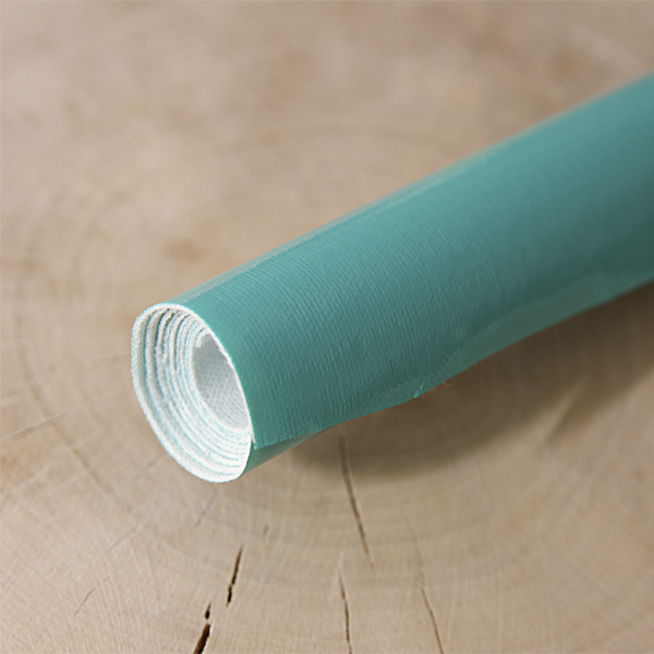 Кожзам лаковый, отрез 35 х 50 см, цвет мятная бирюза