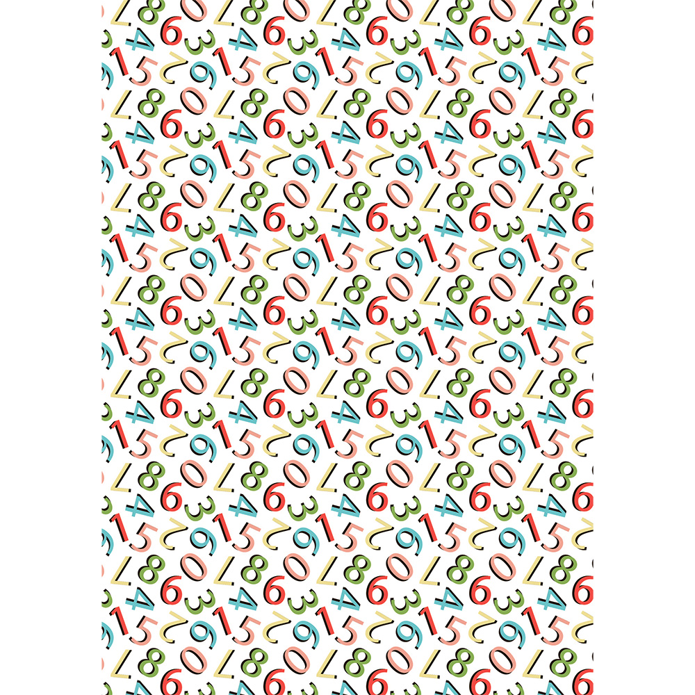 Ткань лоскутная 50 х 55 см "Грамотейка", цифры