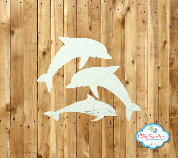 Чипборд Chipboards "Дельфины"