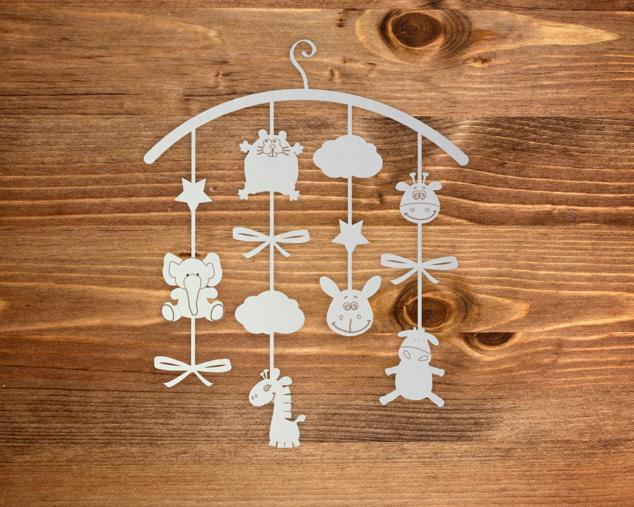 Чипборд Chipboards "Мобиль "Зверята""