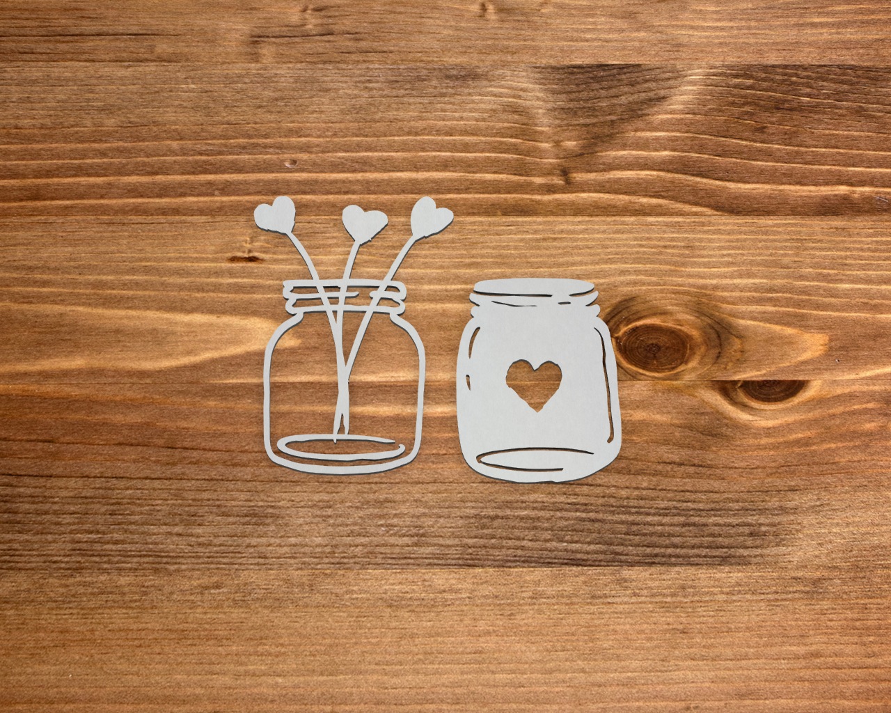 Чипборд Chipboards "Банка любовей с цветами"