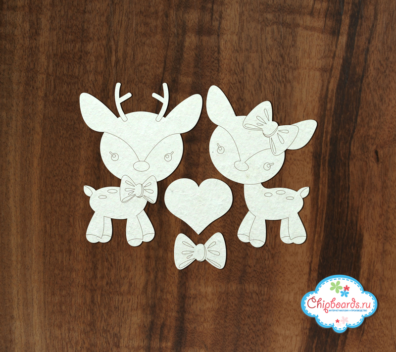 Чипборд Chipboards "Оленята"