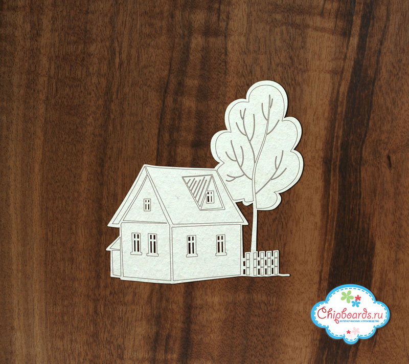 Чипборд Chipboards "Дом. Дерево. Забор"