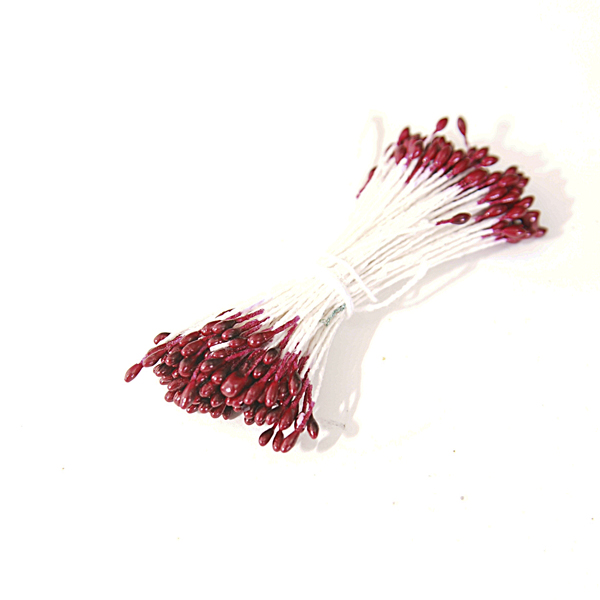 Тычинки Florico, цвет бордовый, 80 штук