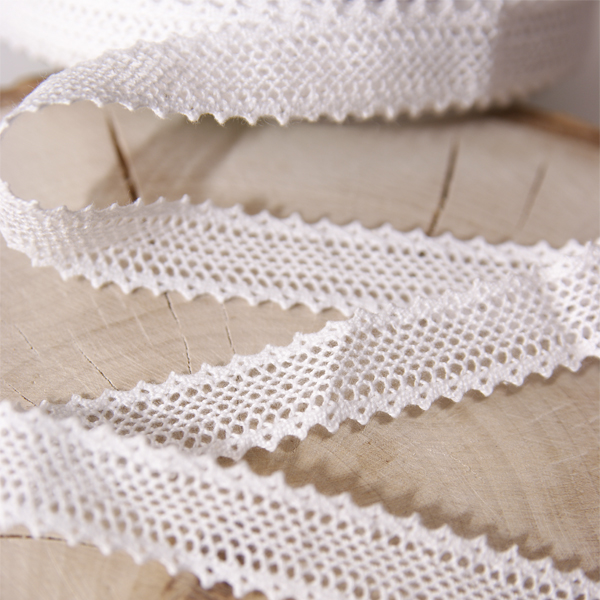 Кружево вязаное 1,6 см, цвет белый (060696)