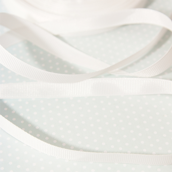 Лента репсовая 10 мм, цвет молочный белый