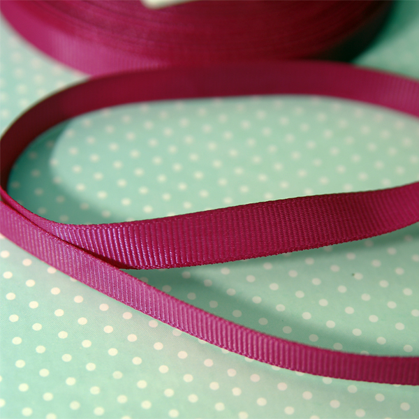 Лента репсовая 10 мм, цвет фуксия