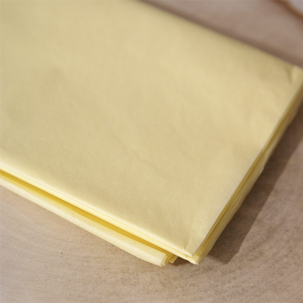 Набор бумаги тишью, 10 листов, цвет нежный жёлтый