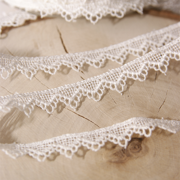 Гипюр 12 мм "Треугольнички", цвет белый