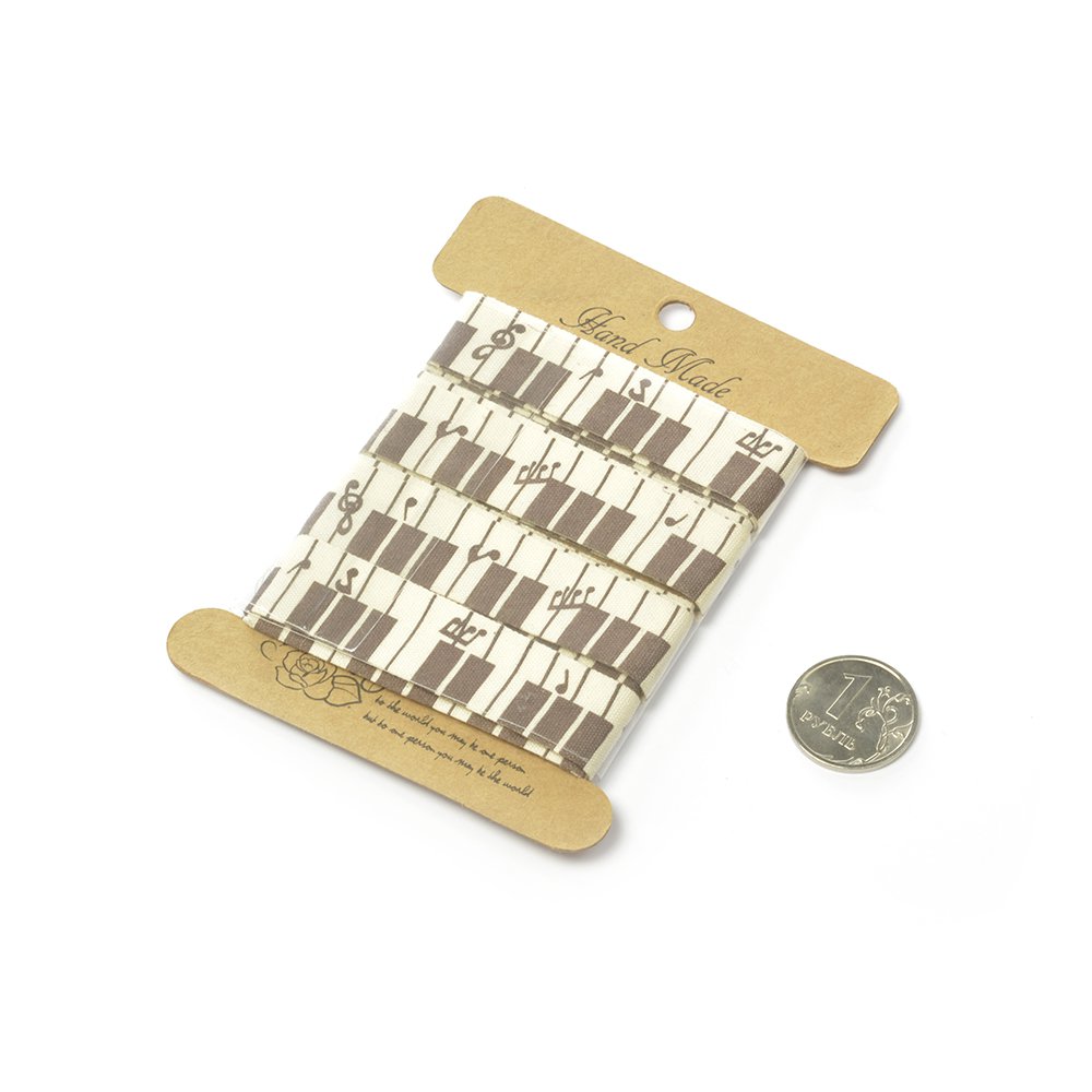 Лента декоративная 15 мм "Пианино", 3 метра