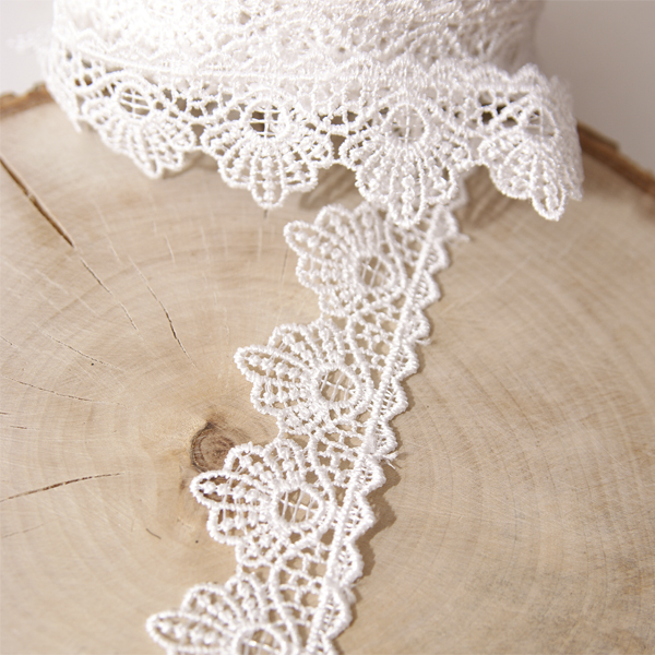Кружево гипюрное 3 см "Раковина", цвет белый
