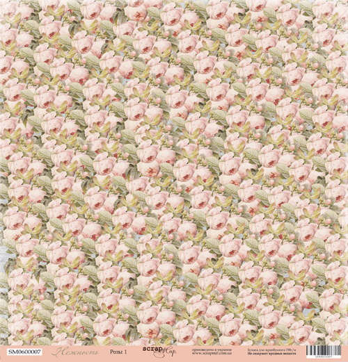 Бумага ScrapМир "Нежность". Мотив "Розы2" (SM4-2)