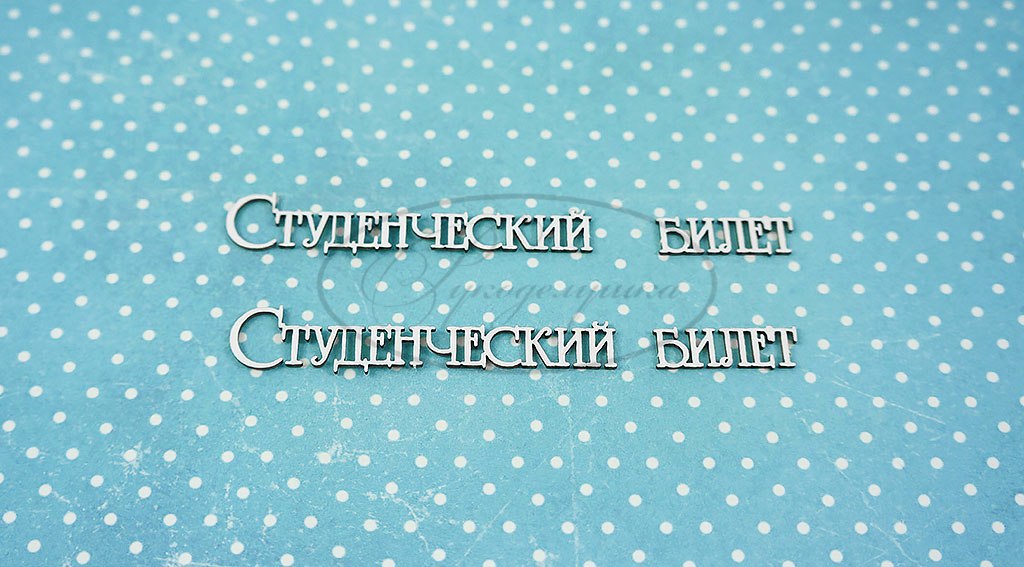 Вырубка из чипборда Рукоделушка "Студенческий билет 1"