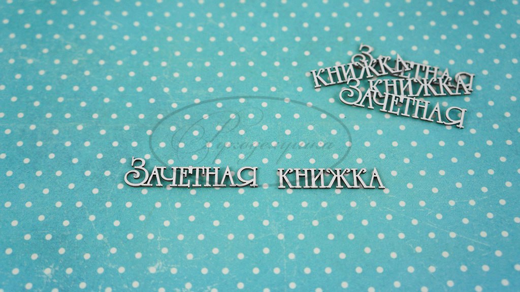 Вырубка из чипборда Рукоделушка "Зачетная книжка 1"