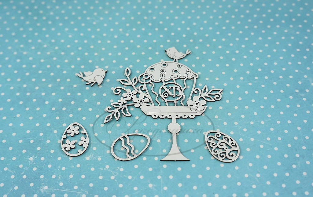 Вырубка из чипборда Рукоделушка "Пасхальный кулич 1"