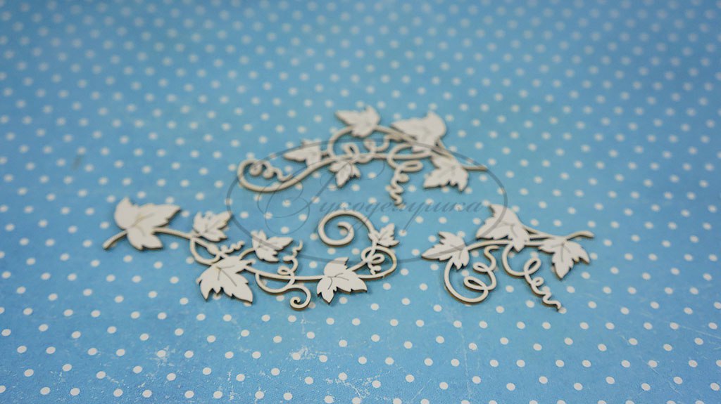 Вырубка из чипборда Рукоделушка "Веточки винограда"