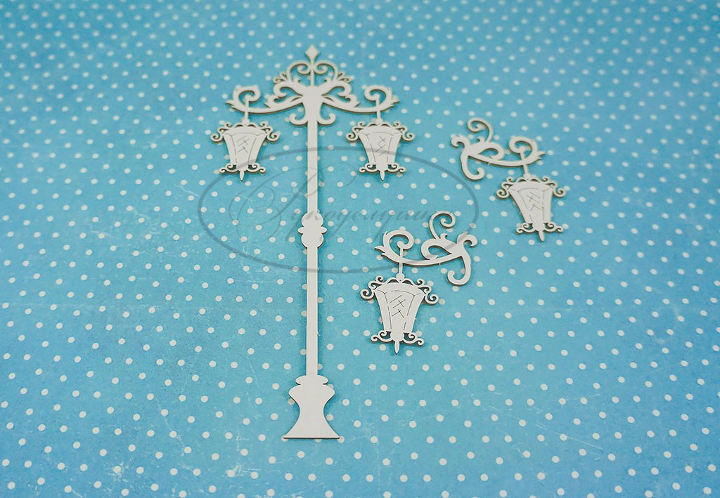 Вырубка из чипборда Рукоделушка "Фонари 1 "