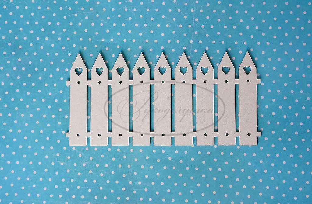 Вырубка из чипборда Рукоделушка "Заборчик 1А"