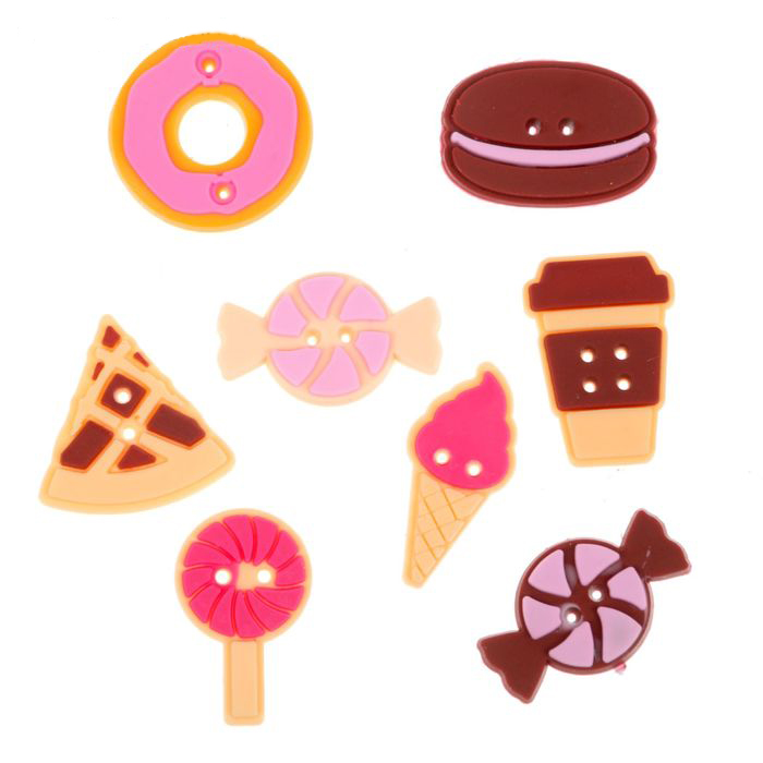 Пуговки резиновые Артузор "Сладости и радости".