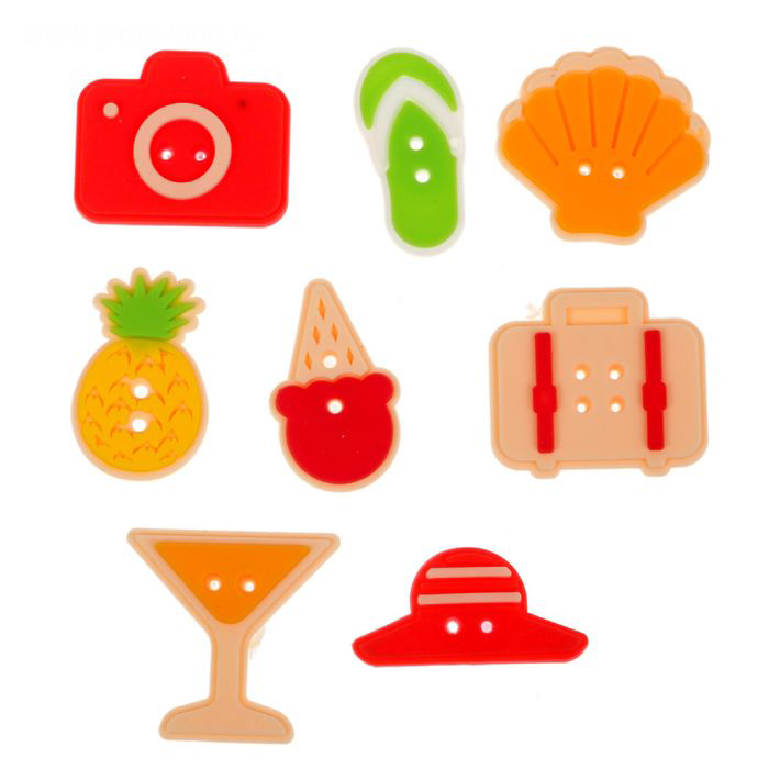 Пуговки резиновые Артузор "Summer time".