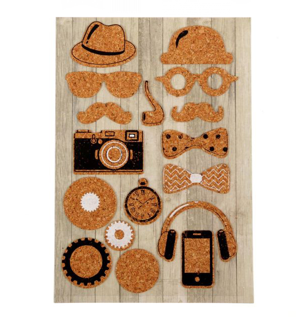 Пробковые наклейки Артузор "Стильные"