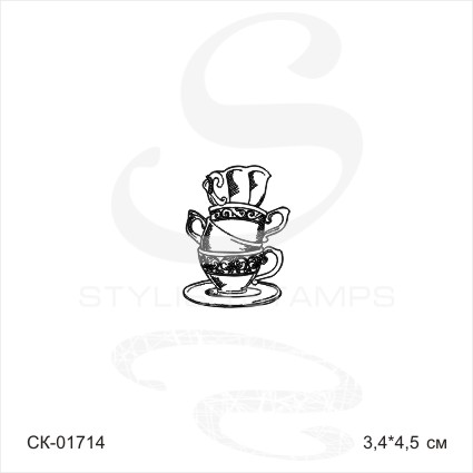 Штамп Stylish Stamps "Чашки винтажные"