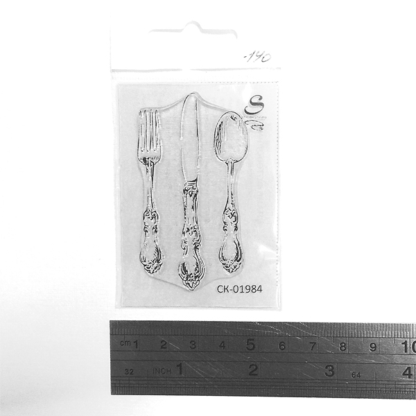 Штамп Stylish Stamps "Столовые приборы средн"