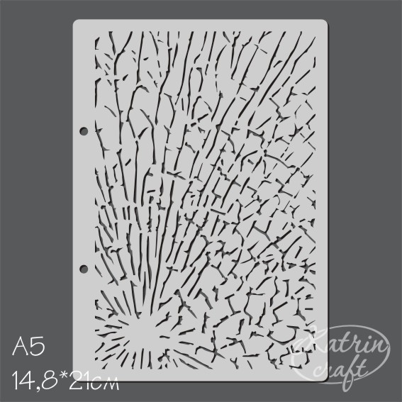 Трафарет Katrin craft А5 "Разбитое стекло"