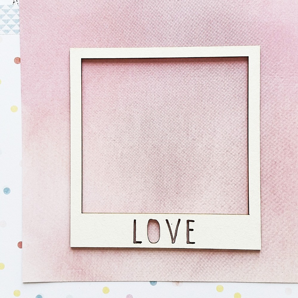 Чипборд WoodCraft "Полароид Love-1"