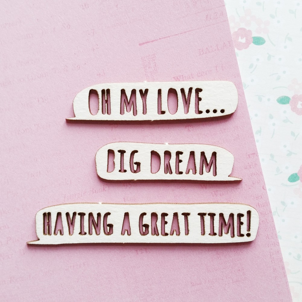 Чипборд WoodCraft "Слова в сносках"