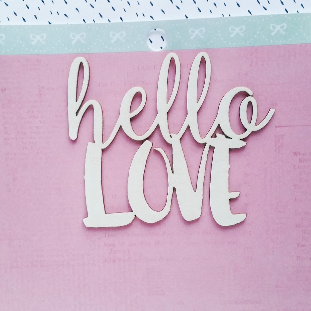 Чипборд WoodCraft "Hello love"