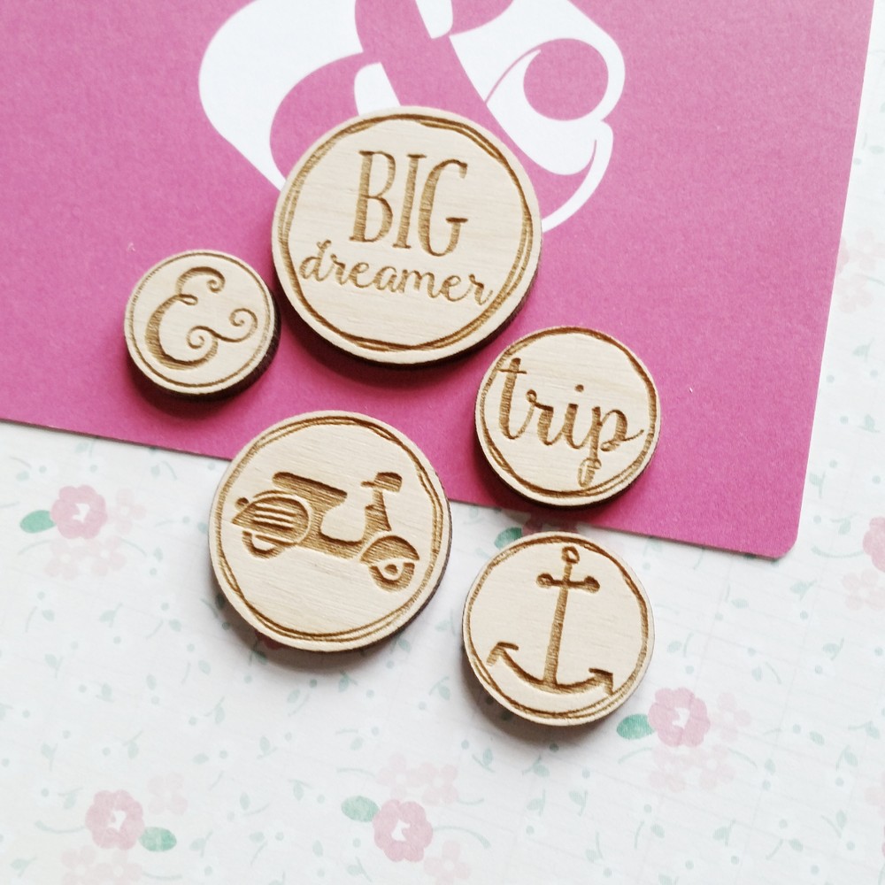 Деревянный декор WoodCraft "Фишки Trip"