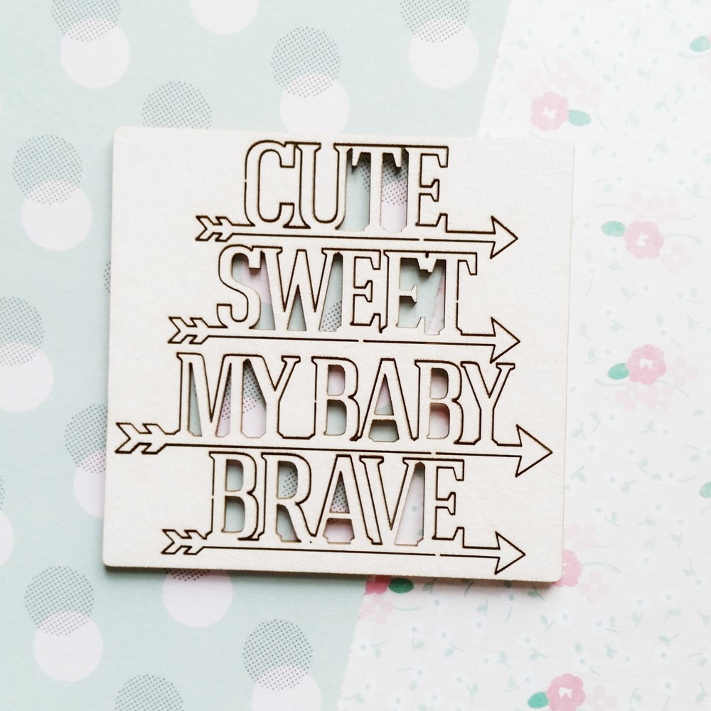 Чипборд WoodCraft "Слова на стрелочках"